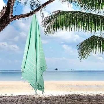 HILLFAIR Turkish Beach Towels - Lightweight Sand-Free
