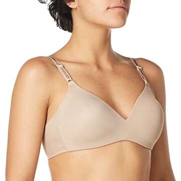 Warner's Women's Blissful Benefits Underarm-Smoothing Comfort Wireless Lightly Lined T-Shirt Bra RM7...