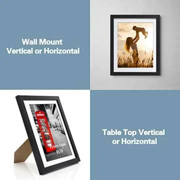 Elegant 8x10 Black Picture Frame Set of 6