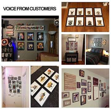 Elegant 8x10 Black Picture Frame Set of 6