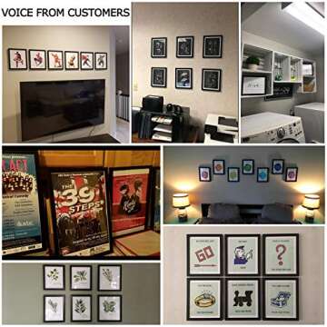 Elegant 8x10 Black Picture Frame Set of 6