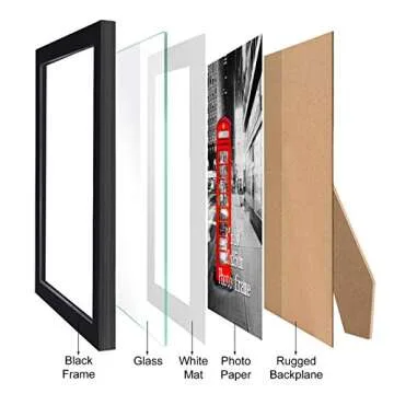 Elegant 8x10 Black Picture Frame Set of 6