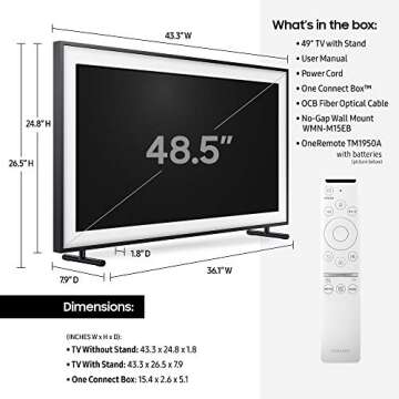 Samsung 43" Class The Frame QLED Smart 4K UHD TV (2019) - Works with Alexa
