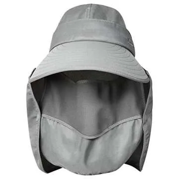 Women's Wide Brim Sun Hat – Multifunctional UPF 50 Protection Cap with Detachable Flap