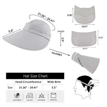 Women's Wide Brim Sun Hat with UPF Protection