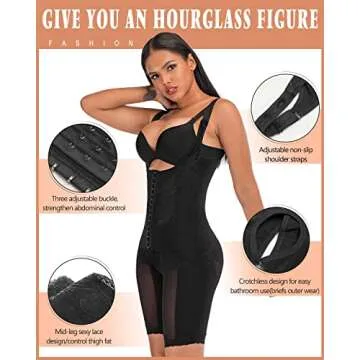 Supplim Women's Body Shaper: Ultimate Waist Cincher Bodysuit