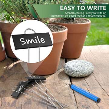 STARTOSTAR 30-Pack Metal Plant Labels - Durable Garden Markers