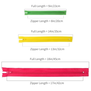 Outuxed 120 Mixed Nylon Coil Zippers for Sewing Crafts