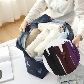 Outuxed 120 Mixed Nylon Coil Zippers for Sewing Crafts