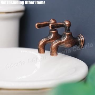 Odoria Miniature Faucets for Dollhouses - 4 Pack