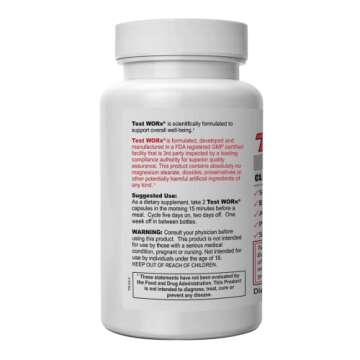 Superior Labs - Test Worx Natural Testosterone Booster Supplement - Clinically Proven LJ100 and 8 Other Powerful Ingredients for Drive, Stamina, Endurance & Strength
