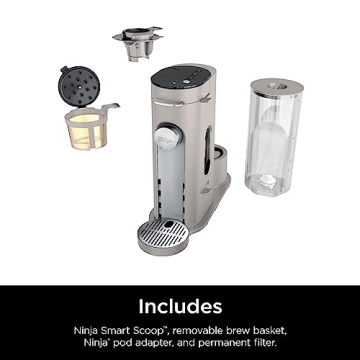 Ninja Pods Grounds Coffee Maker Compact K-Cup Compatible