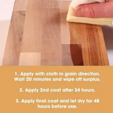 Furniture Clinic Boiled Linseed Oil | Refined Oil for Wood, Furniture, Stone & Metal | Fast Drying Glossy Finish | Restore & Protect | for Tables, Handles, & More (8.5oz / 250ml)