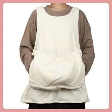 La La Pet® Adjustable Cat Carrier Apron with Double Layer Pocket Cat Sleeping Bag Pet Carrier Sling Kitten Carrier Bag Cat Carrier Pouch for Small Medium Sized Animals White