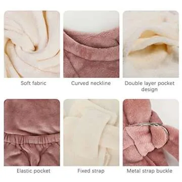 La La Pet® Adjustable Cat Carrier Apron with Double Layer Pocket Cat Sleeping Bag Pet Carrier Sling Kitten Carrier Bag Cat Carrier Pouch for Small Medium Sized Animals White