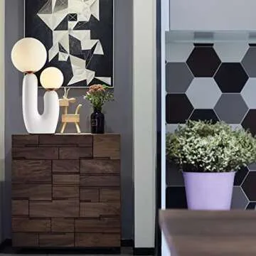 Arturesthome Nightstand Desk Lamp, Creative Nordic Living Room Bedside Bedroom Table Lamp with Light Bulbs, White