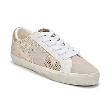 Stylish VINTAGE HAVANA Womens Kate Metallic Sneakers Grey