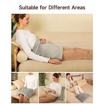 ALLJOY Electric Foot Warmer Double-Sided Heating Under Desk for Women and Men Heating Pad for Feet with Fast Heating Technology Feet Warmer for Bed/Office Helps with Cold Feet (Large)