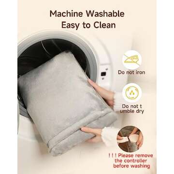 ALLJOY Electric Foot Warmer Double-Sided Heating Under Desk for Women and Men Heating Pad for Feet with Fast Heating Technology Feet Warmer for Bed/Office Helps with Cold Feet (Large)