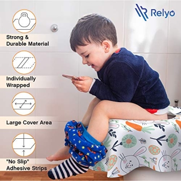 Relyo Extra-Large Disposable Toilet Seat Covers for Hygiene