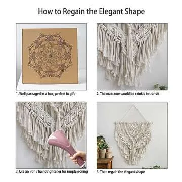 Macrame Wall Hanging - Boho Tapestry Room Decor