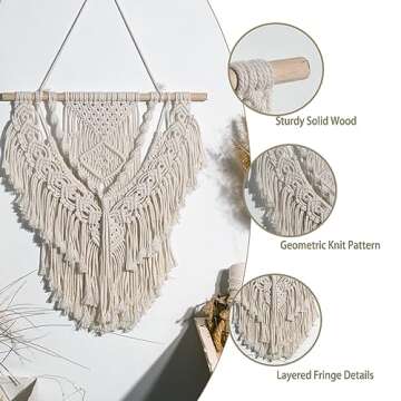 Macrame Wall Hanging - Boho Tapestry Room Decor