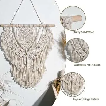 Macrame Wall Hanging - Boho Tapestry Room Decor
