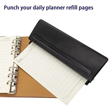Adjustable 6-Hole Paper Puncher for Planner Pages