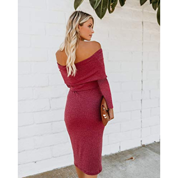 Teeuiear Women's Sexy Off Shoulder Dress for All Occasions