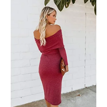 Teeuiear Women's Sexy Off Shoulder Dress for All Occasions