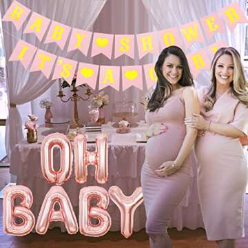 Girls Baby Shower Party Decorations It’s A Girl Baby Shower Decorations Kit with It’s A Girl Banner Tissue Paper Pompoms Lanterns Honeycomb Balls