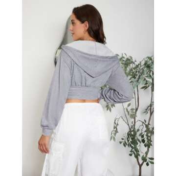 Stylish Verdusa Women's Crop Hoodie for Active Living