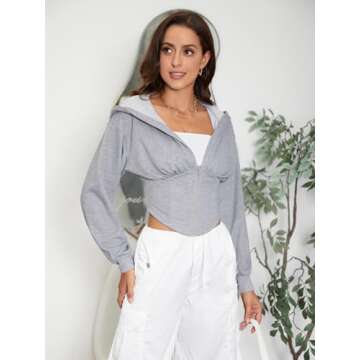 Stylish Verdusa Women's Crop Hoodie for Active Living