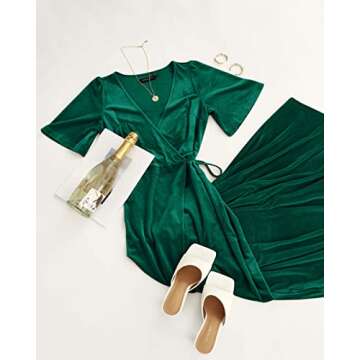 Elegant MEROKEETY Women's Velvet Dress for Every Occasion 2024