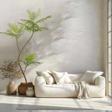 AfanD Artificial Jacaranda mimosifolia Tree, 59in Tall Fake Plants Artificial Umbrella Plants for Indoor, Fake Trees for Office Home Living Room Floor Patio Greening Porch Decor