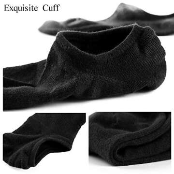 Mottee&Zconia No Show Socks for Mens/Womens Low Cut Ankle Invisible Non-Slip Breathable Casual Cotton Socks