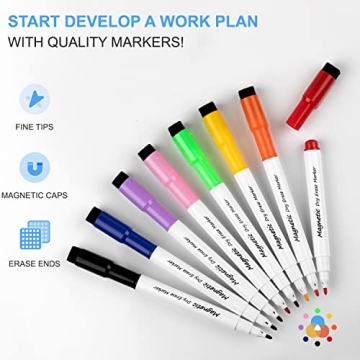 Cazeyoo Magnetic Desktop Whiteboard Double-Sided with Stand