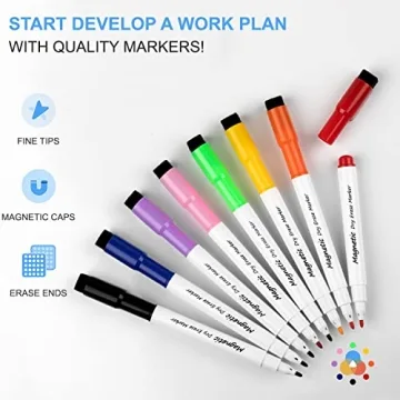 Cazeyoo Magnetic Desktop Whiteboard Double-Sided with Stand