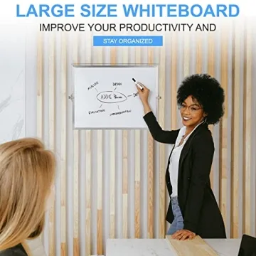 Cazeyoo Magnetic Desktop Whiteboard Double-Sided with Stand