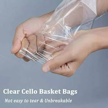 Morepack Cellophane Bags for Gift Baskets 20 Pcs