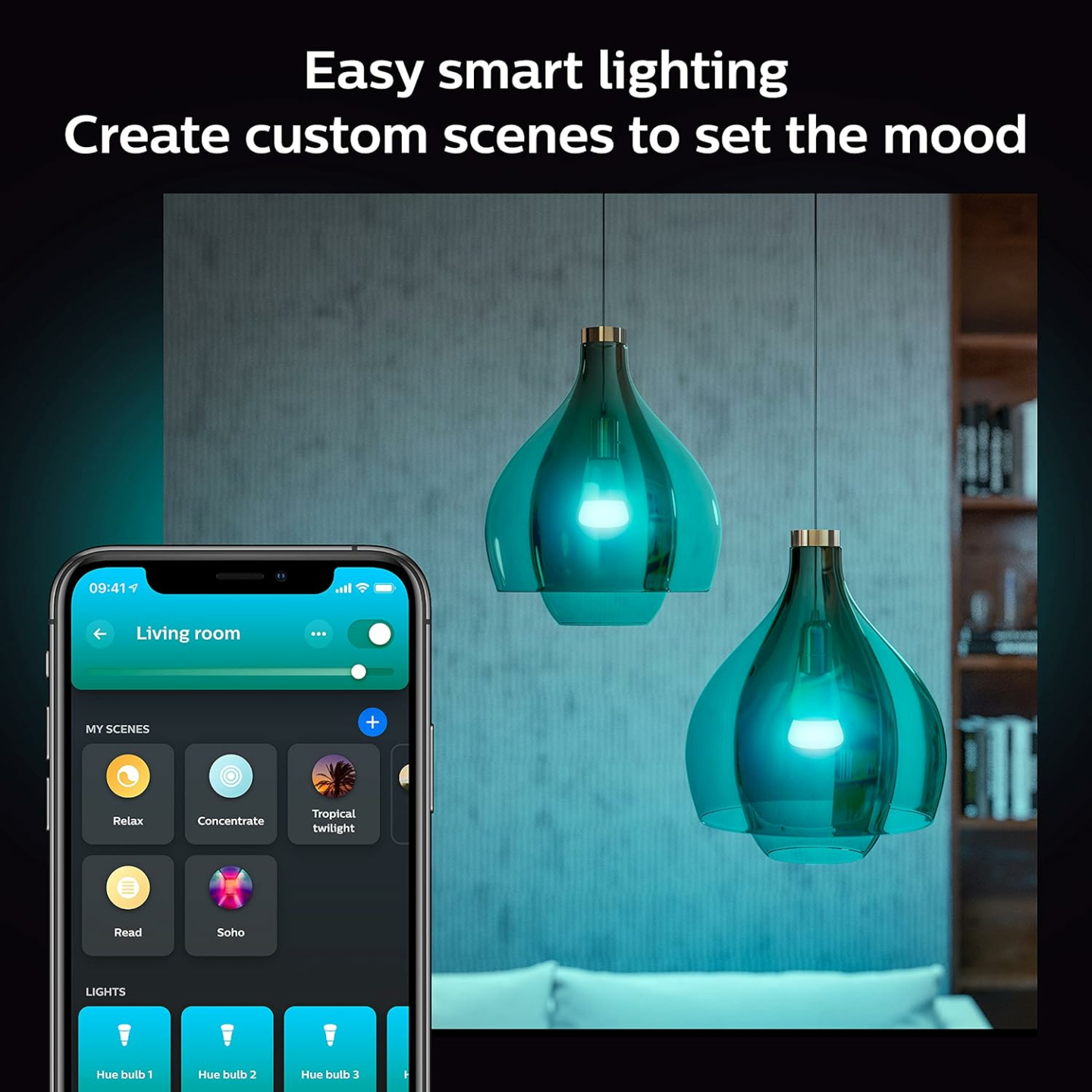 Philips Hue 75W A19 Smart LED Bulb with Color Ambiance