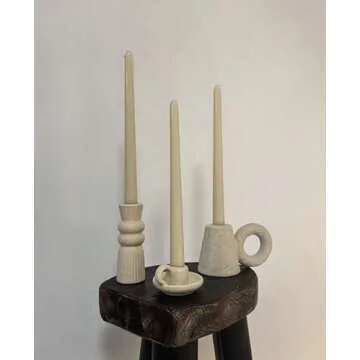 6 Pack Gradient Color Taper Candles - 10 Inch Dripless, Unscented Decoration Candle - Paraffin Wax with Cotton Wicks-Hour Burn Time (Taper Brown)