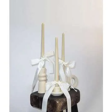 6 Pack Gradient Color Taper Candles - 10 Inch Dripless, Unscented Decoration Candle - Paraffin Wax with Cotton Wicks-Hour Burn Time (Taper Brown)