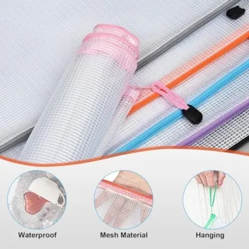 Krvyrn Zipper Pouches - 12 Large Waterproof Storage Bags