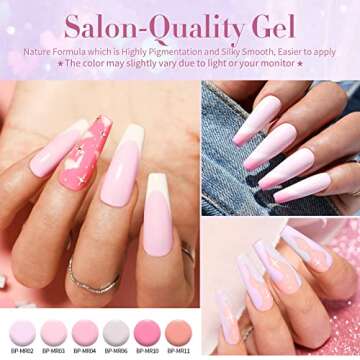 Born Pretty Gel Nail Polish Set - Trendy Colors and Top Coats