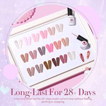 Born Pretty Gel Nail Polish Set - Trendy Colors and Top Coats