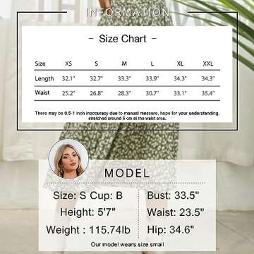 EXLURA Womens High Waist Polka Dot Pleated Skirt Midi Swing Skirt with Pockets