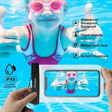 ProCase Waterproof Pouch for All Smartphones - 3 Pack