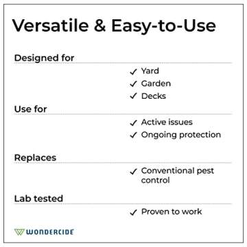 Wondercide - Outdoor Pest Control Spray with Natural Essential Oils - Mosquito, Ant, Insect Repellent, Treatment, Killer - Safe Around Pets Kids 32 oz