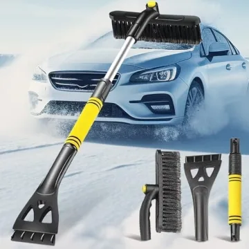 Pastaus Ice Scrapers for Car Windshield 32“ Snow Brush for Car with Ice Scraper Telescoping Handle...